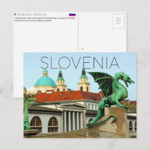 Cartão Postal de Viagem de Liubliana, Eslovênia