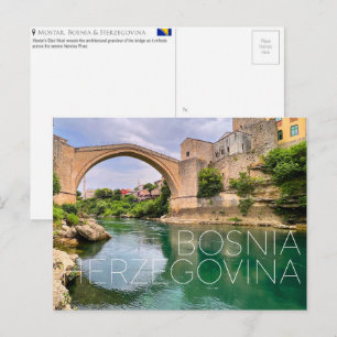Cartão Postal de Viagem de Mostar, Bósnia e Herzeg