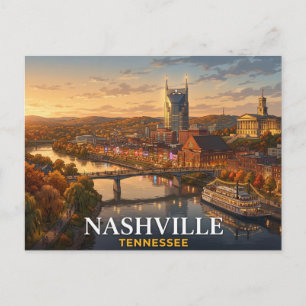 Cartão Postal de Viagem de Nashville   Lembrança d