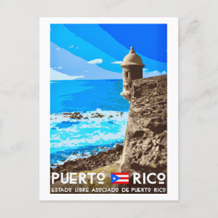 Cartão postal de viagem de Porto Rico