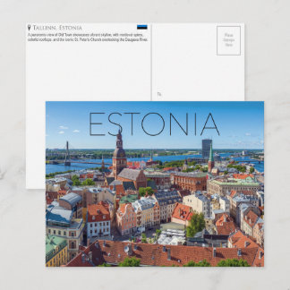 Cartão Postal de Viagem de Tallinn, Estônia