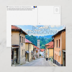 Cartão postal de viagem de Travnik, Bósnia e Herze