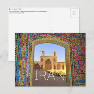 Cartão Postal de Viagem de Xiraz, Irã