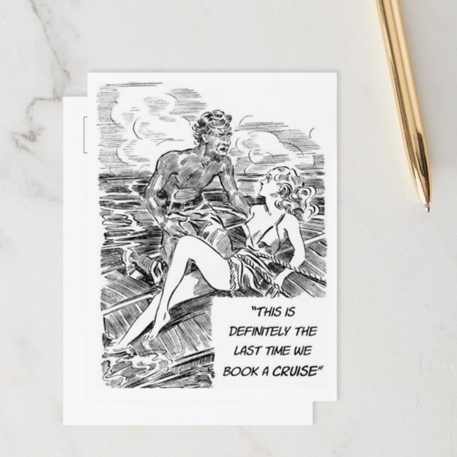 Cartão Postal de Viagem Divertido Cruzeiro (Cruising postcard)
