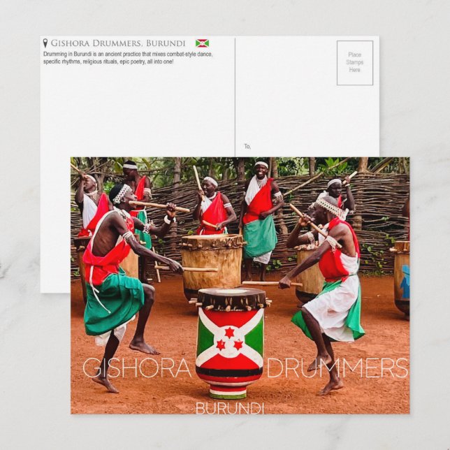 Cartão Postal de Viagem do Burundi (Frente/Verso)