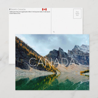 Cartão postal de viagem do Parque Banff, Canadá