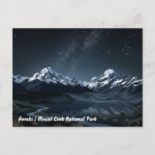 Cartão Postal de Viagem do Parque Nacional Aoraki