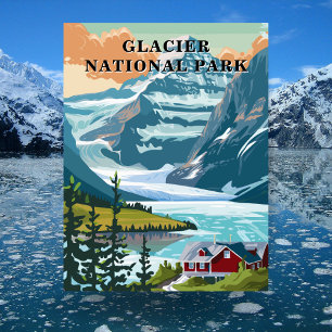 Cartão Postal de Viagem do Parque Nacional Glacier