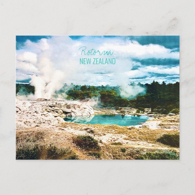 Cartão postal de viagem Nova Zelândia para primave (Frente)