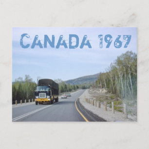 Cartão postal de viagem rodoviário Canadá 1962