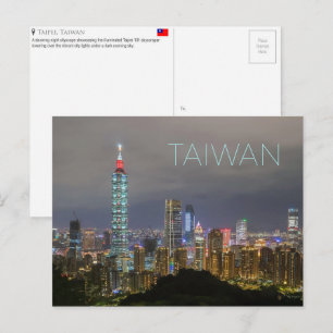 Cartão postal de viagem Taipei, Taiwan