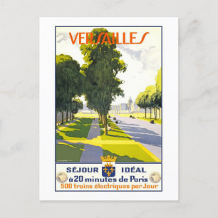 Cartão Postal de Viagem Versalhes Antigo