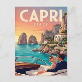 Cartão Postal de Viagem Vintage | Capri Itália