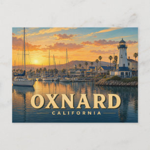 Cartão postal de viagem vintage de Oxnard Califórn