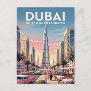 Cartão Postal de Viagem Vintage Dubai