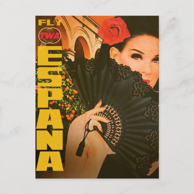 Cartão Postal de Viagem Vintage Espana (Frente)