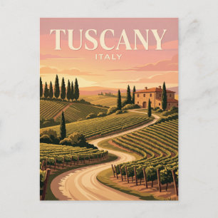 Cartão Postal de Viagem Vintage   Toscana Itália