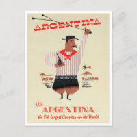Cartão postal de Viagens vintage Argentina