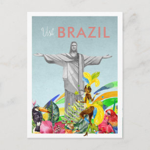 Cartão postal de viagens vintage   Brasil