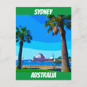 Cartão postal de Viagens vintage da Sydney Opera H