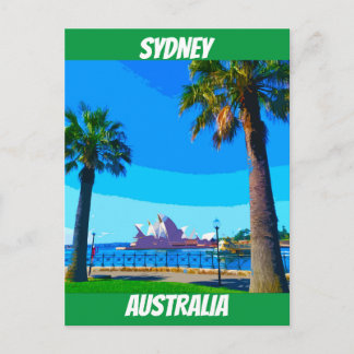 Cartão postal de Viagens vintage da Sydney Opera H