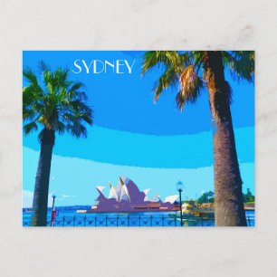 Cartão postal de Viagens vintage da Sydney Opera H