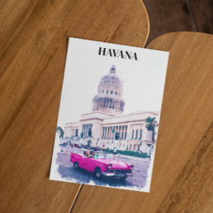 Cartão postal de Viagens vintage de Havana Cuba