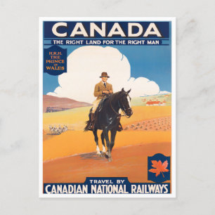 Cartão postal de viagens vintage do Canadá