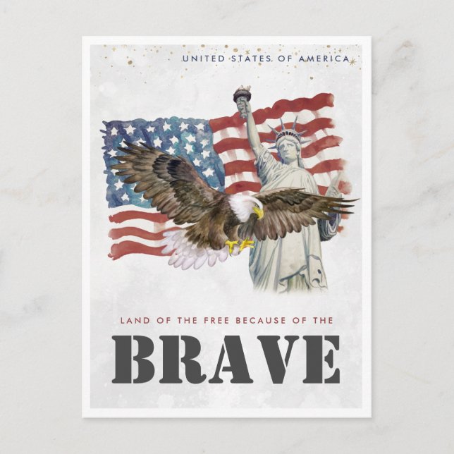 Cartão postal de viagens vintage | EUA (Frente)