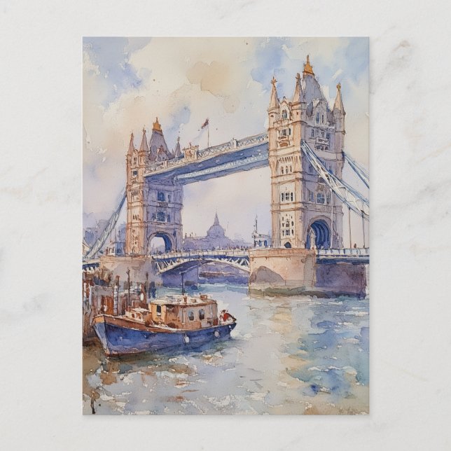 Cartão postal de viagens vintage Londres (Frente)