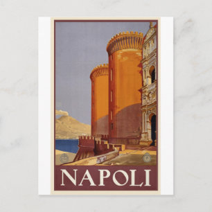 Cartão postal de Viagens vintage Napoli Itália