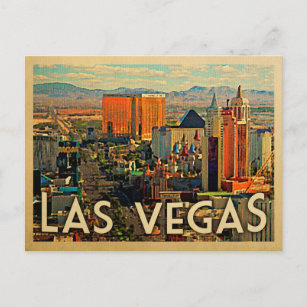 Cartão postal de Viagens vintage postal Las Vegas