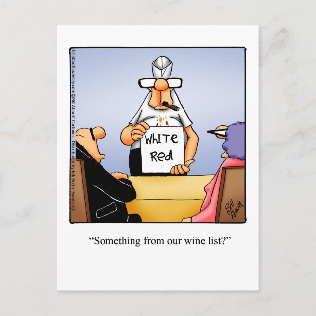 Cartão postal de vinho engraçado "Spectickles" (Frente)