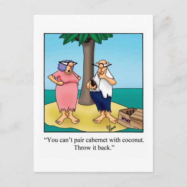 Cartão postal de vinho engraçado "Spectickles" (Frente)