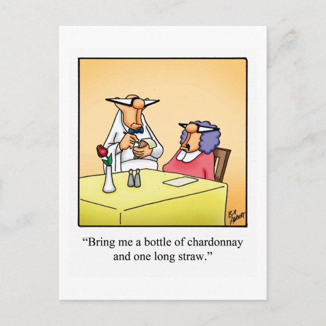 Cartão postal de vinho engraçado "Spectickles" (Frente)