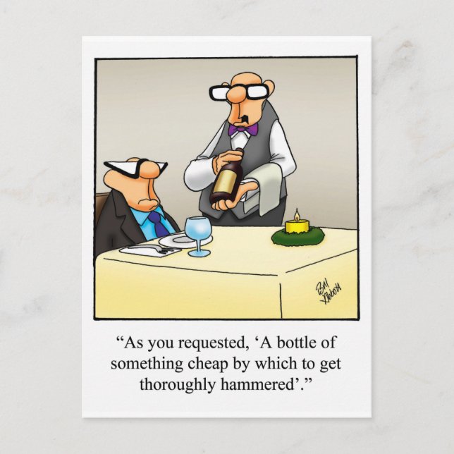 Cartão postal de vinho engraçado "Spectickles" (Frente)