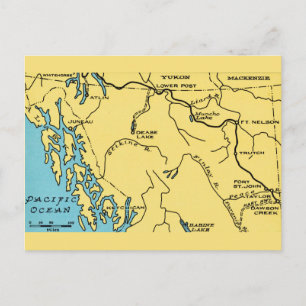 Cartão postal de Vintage do Alaska
