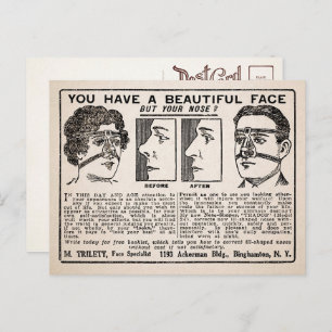 Cartão postal de Vintage Nose