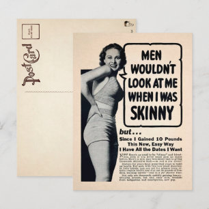 Cartão postal de Vintage Skinny Girl