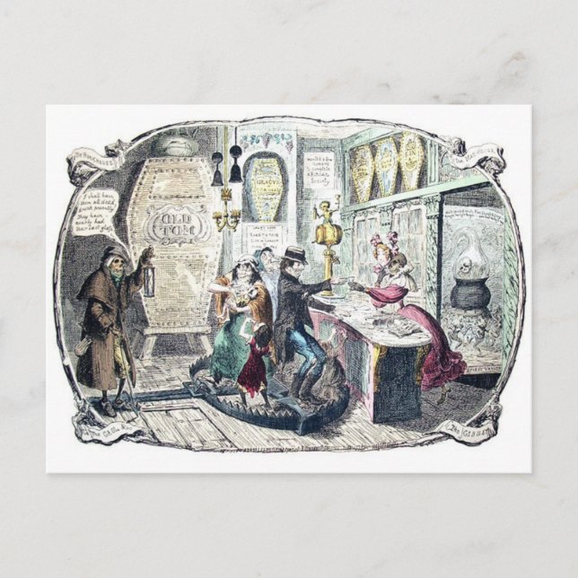 Cartão postal de vintagem do Compro Gin (Frente)