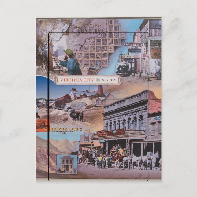 Cartão postal de Virginia City Nevada (Frente)