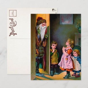 Cartão postal de visita do Papai Noel sombrio vito