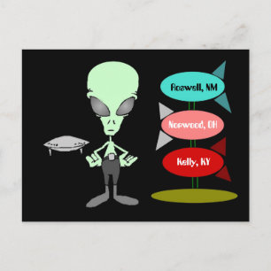 Cartão postal de visualização de Alienígena do