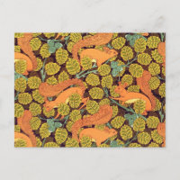 Cartão postal de vitage de esquilo