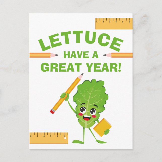 Cartão Postal De volta à escola, trocadilhos de Comida engraçado (Frente)