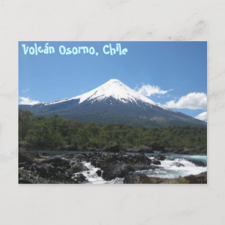 Cartão postal de vulcão Osorno