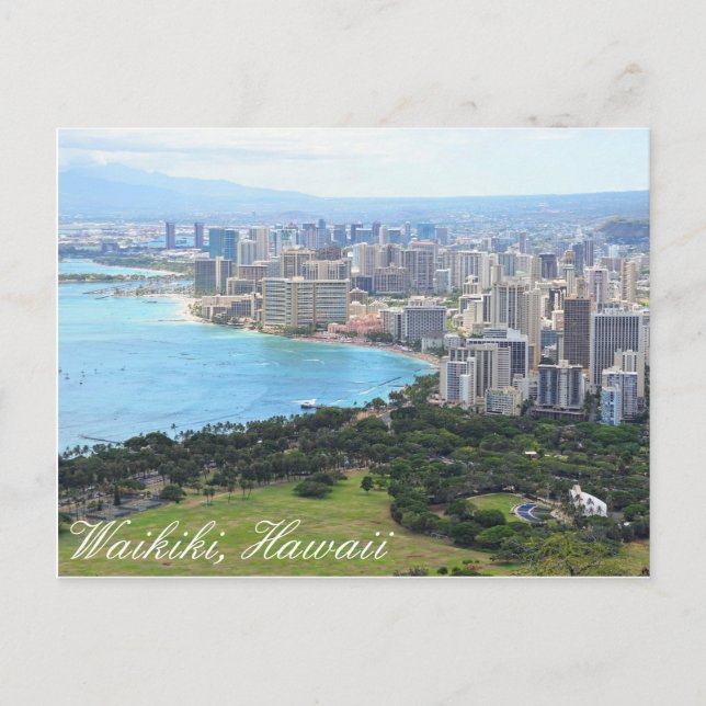 Cartão postal de Waikiki (Frente)