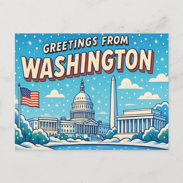 Cartão postal de WASHINGTON (Frente)