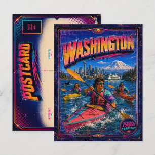 Cartão Postal de Washington dos Anos 80 Retro