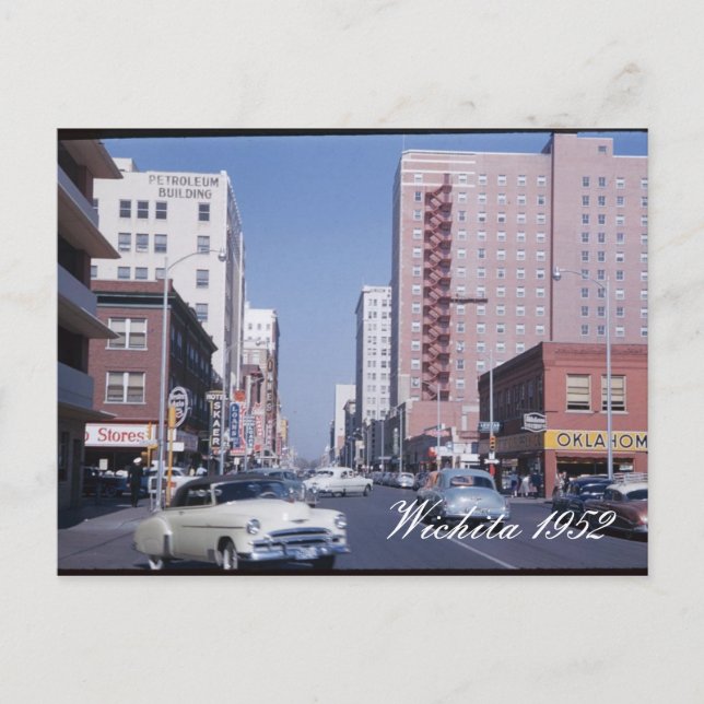 Cartão postal de Wichita 1952 (Frente)